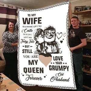 To My Wife You Are My Queen Forever Blanket. | Blanket | 50x60 Blanket, 50x60 Blankets, Blanket Gifts, Gift For Her, Gift For Wife, Gift From Husband, Letter Blanket, Wife Blanket, Wife gift idea | TageUnlimited