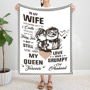 To My Wife You Are My Queen Forever Blanket. | Blanket | 50x60 Blanket, 50x60 Blankets, Blanket Gifts, Gift For Her, Gift For Wife, Gift From Husband, Letter Blanket, Wife Blanket, Wife gift idea | TageUnlimited
