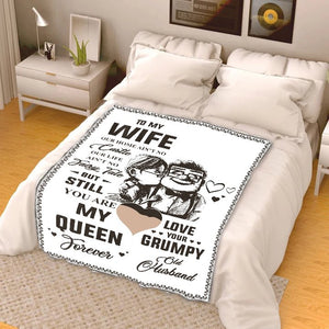 To My Wife You Are My Queen Forever Blanket. | Blanket | 50x60 Blanket, 50x60 Blankets, Blanket Gifts, Gift For Her, Gift For Wife, Gift From Husband, Letter Blanket, Wife Blanket, Wife gift idea | TageUnlimited