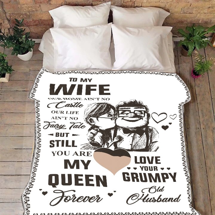 To My Wife You Are My Queen Forever Blanket. | Blanket | 50x60 Blanket, 50x60 Blankets, Blanket Gifts, Gift For Her, Gift For Wife, Gift From Husband, Letter Blanket, Wife Blanket, Wife gift idea | TageUnlimited