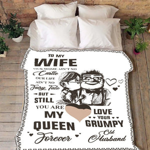 To My Wife You Are My Queen Forever Blanket. | Blanket | 50x60 Blanket, 50x60 Blankets, Blanket Gifts, Gift For Her, Gift For Wife, Gift From Husband, Letter Blanket, Wife Blanket, Wife gift idea | TageUnlimited