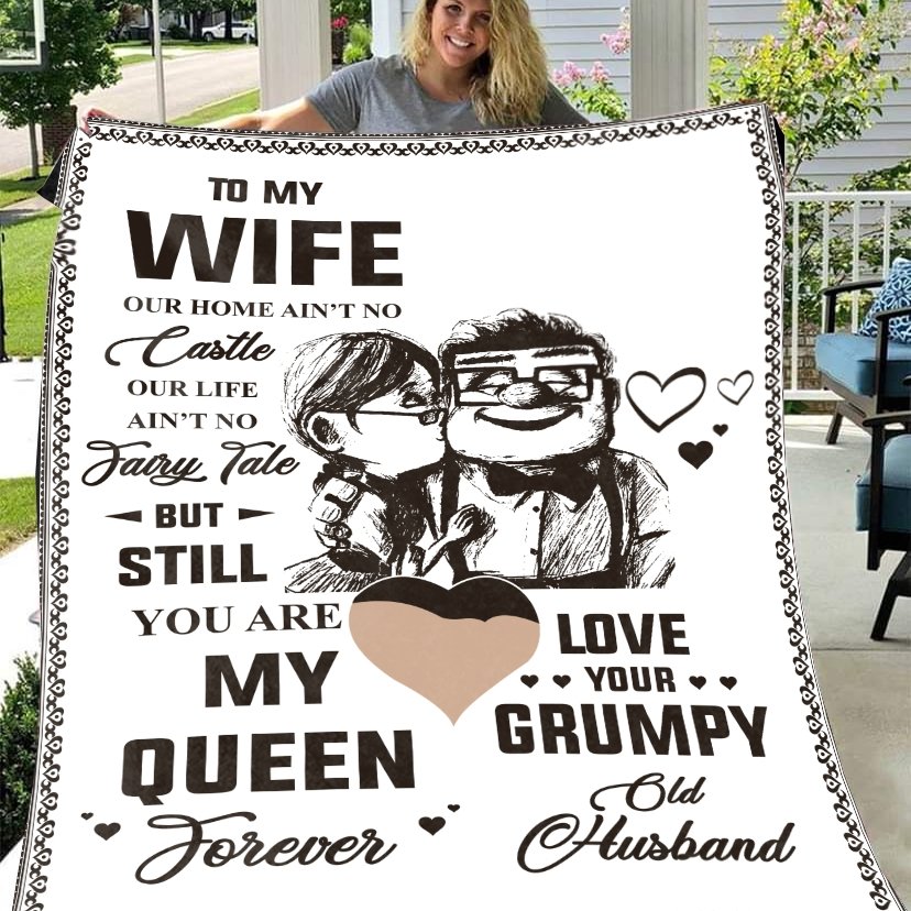 To My Wife You Are My Queen Forever Blanket. | Blanket | 50x60 Blanket, 50x60 Blankets, Blanket Gifts, Gift For Her, Gift For Wife, Gift From Husband, Letter Blanket, Wife Blanket, Wife gift idea | TageUnlimited