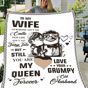 To My Wife You Are My Queen Forever Blanket. | Blanket | 50x60 Blanket, 50x60 Blankets, Blanket Gifts, Gift For Her, Gift For Wife, Gift From Husband, Letter Blanket, Wife Blanket, Wife gift idea | TageUnlimited