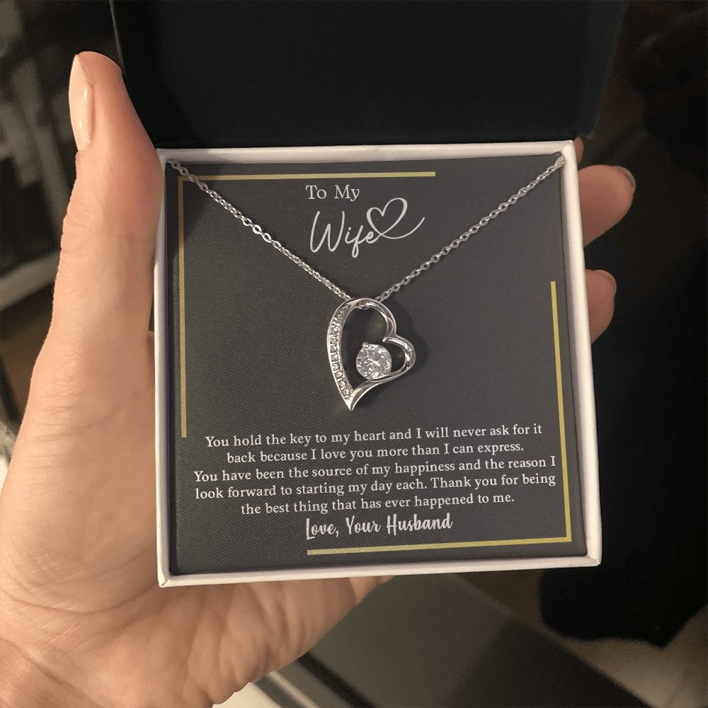 To My Wife | You Hold The Key To My Heart | Jewelry | C30025TG, C30025TR, lx-C30025, PB23-WOOD, PROD-2164688, PT-781, TNM-1, USER-43062 | TageUnlimited