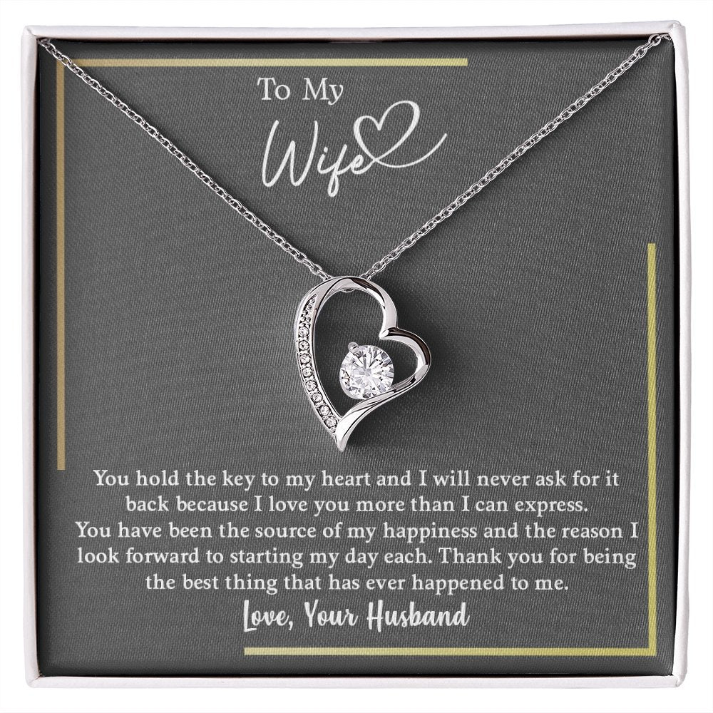 To My Wife | You Hold The Key To My Heart | Jewelry | C30025TG, C30025TR, lx-C30025, PB23-WOOD, PROD-2164688, PT-781, TNM-1, USER-43062 | TageUnlimited