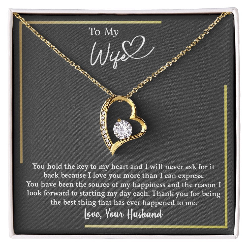 To My Wife | You Hold The Key To My Heart | Jewelry | C30025TG, C30025TR, lx-C30025, PB23-WOOD, PROD-2164688, PT-781, TNM-1, USER-43062 | TageUnlimited