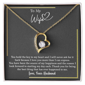 To My Wife | You Hold The Key To My Heart | Jewelry | C30025TG, C30025TR, lx-C30025, PB23-WOOD, PROD-2164688, PT-781, TNM-1, USER-43062 | TageUnlimited