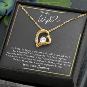 To My Wife | You Hold The Key To My Heart | Jewelry | C30025TG, C30025TR, lx-C30025, PB23-WOOD, PROD-2164688, PT-781, TNM-1, USER-43062 | TageUnlimited