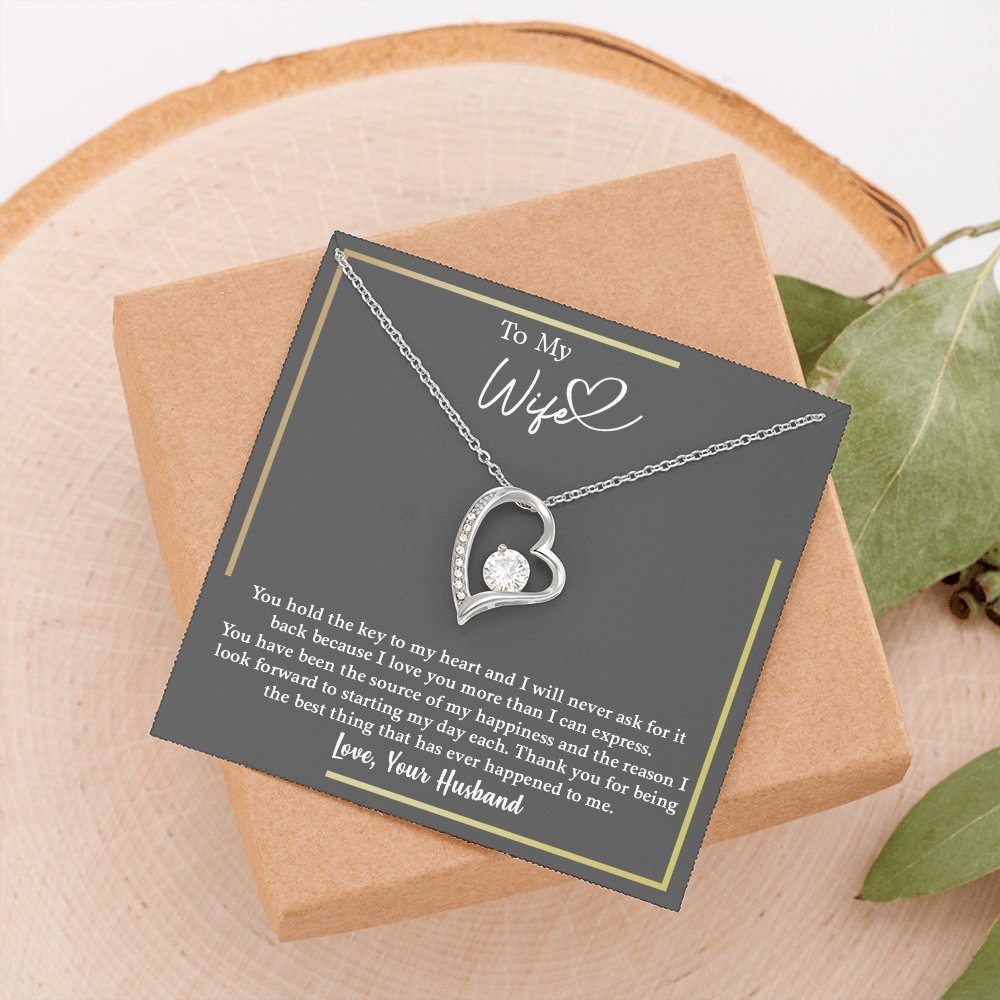 To My Wife | You Hold The Key To My Heart | Jewelry | C30025TG, C30025TR, lx-C30025, PB23-WOOD, PROD-2164688, PT-781, TNM-1, USER-43062 | TageUnlimited