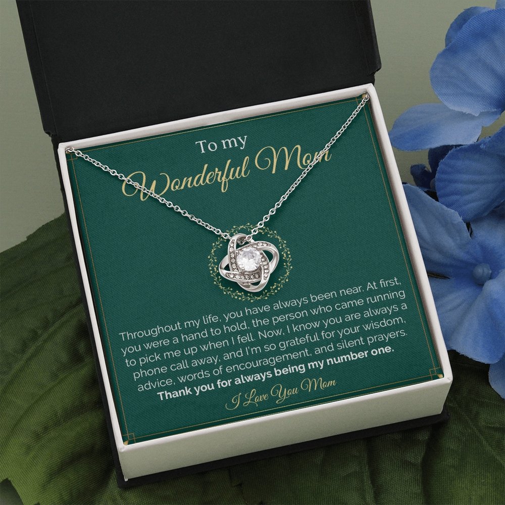 To My Wonderful Mom | Throughout My Life | Jewelry | C30011TG, C30011TR, lx-C30011, PB23-WOOD, PROD-2008295, PT-922, TNM-1, USER-43062 | TageUnlimited