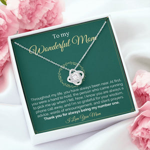 To My Wonderful Mom | Throughout My Life | Jewelry | C30011TG, C30011TR, lx-C30011, PB23-WOOD, PROD-2008295, PT-922, TNM-1, USER-43062 | TageUnlimited