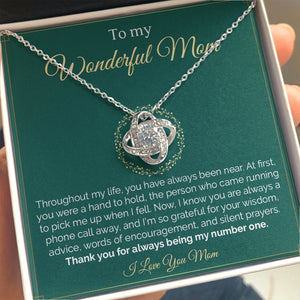 To My Wonderful Mom | Throughout My Life | Jewelry | C30011TG, C30011TR, lx-C30011, PB23-WOOD, PROD-2008295, PT-922, TNM-1, USER-43062 | TageUnlimited