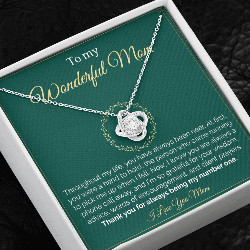 To My Wonderful Mom | Throughout My Life | Jewelry | C30011TG, C30011TR, lx-C30011, PB23-WOOD, PROD-2008295, PT-922, TNM-1, USER-43062 | TageUnlimited