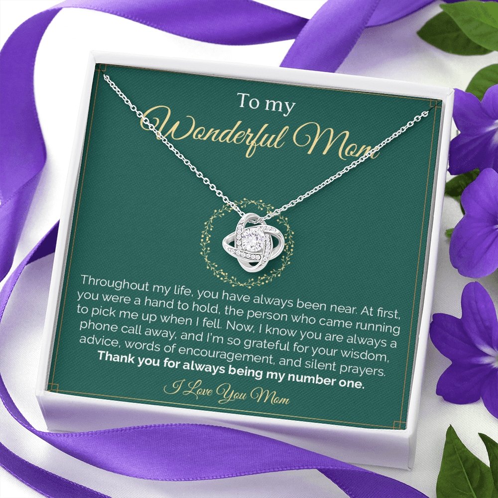 To My Wonderful Mom | Throughout My Life | Jewelry | C30011TG, C30011TR, lx-C30011, PB23-WOOD, PROD-2008295, PT-922, TNM-1, USER-43062 | TageUnlimited