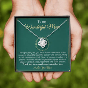 To My Wonderful Mom | Throughout My Life | Jewelry | C30011TG, C30011TR, lx-C30011, PB23-WOOD, PROD-2008295, PT-922, TNM-1, USER-43062 | TageUnlimited
