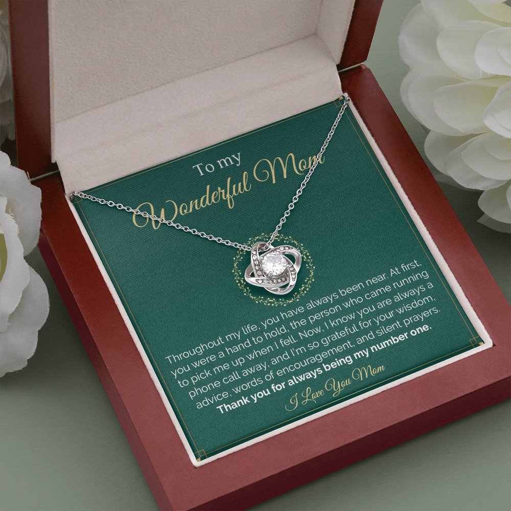 To My Wonderful Mom | Throughout My Life | Jewelry | C30011TG, C30011TR, lx-C30011, PB23-WOOD, PROD-2008295, PT-922, TNM-1, USER-43062 | TageUnlimited