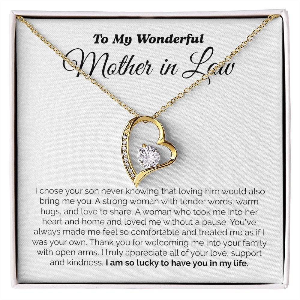 To My Wonderful Mother In Law | I Am So Lucky To Have You In My Life | Jewelry | C30025TG, C30025TR, lx-C30025, PB23-WOOD, PROD-2074744, PT-781, TNM-1, USER-43062 | TageUnlimited