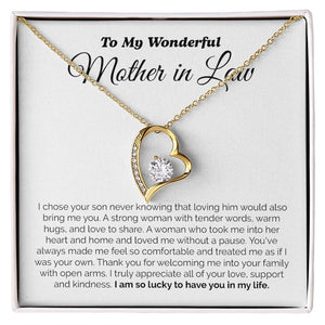 To My Wonderful Mother In Law | I Am So Lucky To Have You In My Life | Jewelry | C30025TG, C30025TR, lx-C30025, PB23-WOOD, PROD-2074744, PT-781, TNM-1, USER-43062 | TageUnlimited