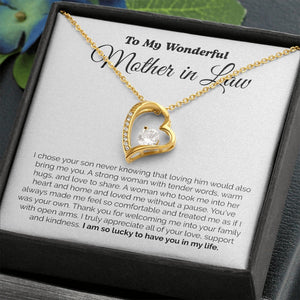 To My Wonderful Mother In Law | I Am So Lucky To Have You In My Life | Jewelry | C30025TG, C30025TR, lx-C30025, PB23-WOOD, PROD-2074744, PT-781, TNM-1, USER-43062 | TageUnlimited
