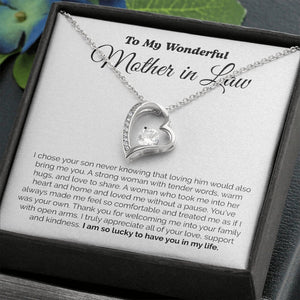 To My Wonderful Mother In Law | I Am So Lucky To Have You In My Life | Jewelry | C30025TG, C30025TR, lx-C30025, PB23-WOOD, PROD-2074744, PT-781, TNM-1, USER-43062 | TageUnlimited