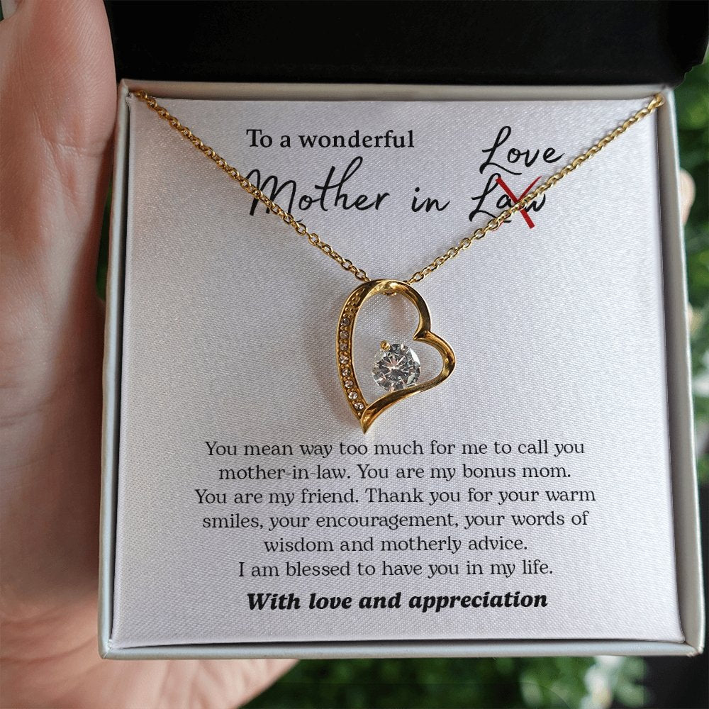 To My Wonderful Mother In Love | Jewelry | C30025TG, C30025TR, lx-C30025, PB23-WOOD, PROD-2074562, PT-781, TNM-1, USER-43062 | TageUnlimited