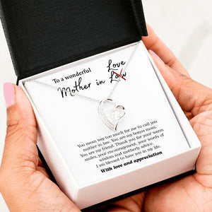 To My Wonderful Mother In Love | Jewelry | C30025TG, C30025TR, lx-C30025, PB23-WOOD, PROD-2074562, PT-781, TNM-1, USER-43062 | TageUnlimited