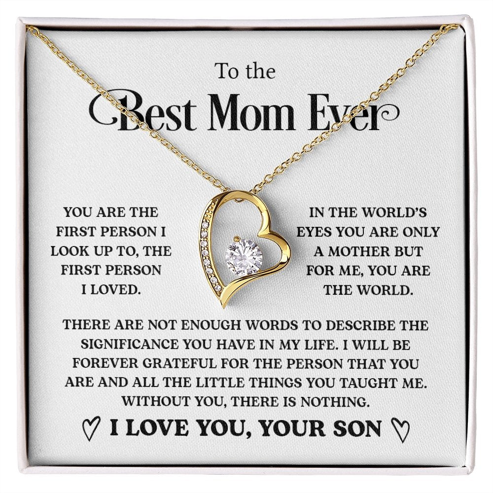 To The Best Mom Ever | You Are The first Person | Jewelry | C30025TG, C30025TR, lx-C30025, PB23-WOOD, PROD-2058869, PT-781, TNM-1, USER-43062 | TageUnlimited