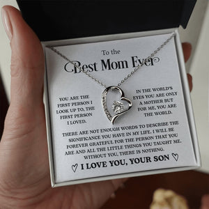 To The Best Mom Ever | You Are The first Person | Jewelry | C30025TG, C30025TR, lx-C30025, PB23-WOOD, PROD-2058869, PT-781, TNM-1, USER-43062 | TageUnlimited