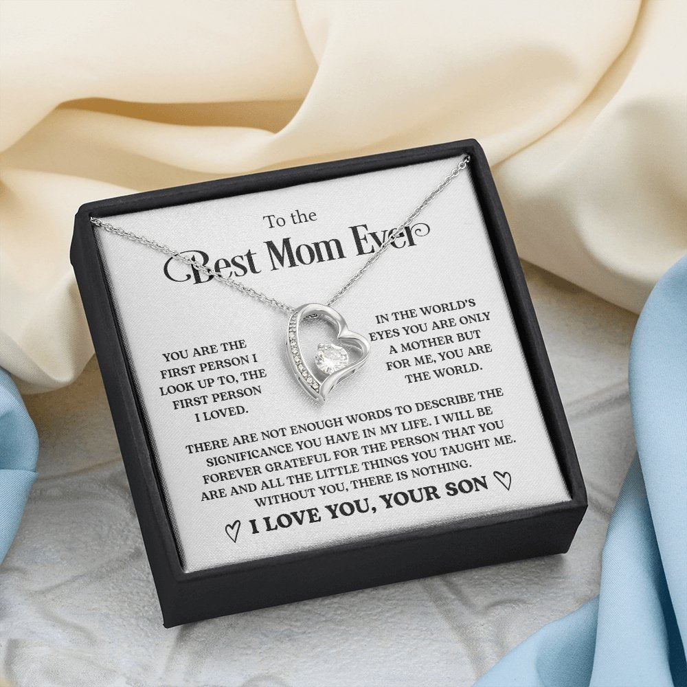 To The Best Mom Ever | You Are The first Person | Jewelry | C30025TG, C30025TR, lx-C30025, PB23-WOOD, PROD-2058869, PT-781, TNM-1, USER-43062 | TageUnlimited