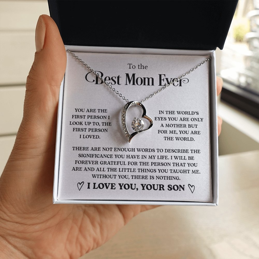 To The Best Mom Ever | You Are The first Person | Jewelry | C30025TG, C30025TR, lx-C30025, PB23-WOOD, PROD-2058869, PT-781, TNM-1, USER-43062 | TageUnlimited