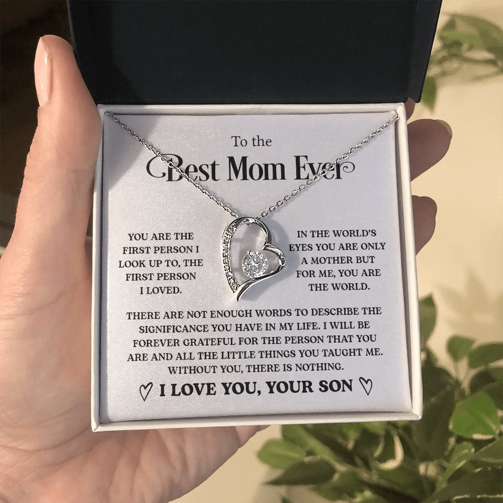 To The Best Mom Ever | You Are The first Person | Jewelry | C30025TG, C30025TR, lx-C30025, PB23-WOOD, PROD-2058869, PT-781, TNM-1, USER-43062 | TageUnlimited