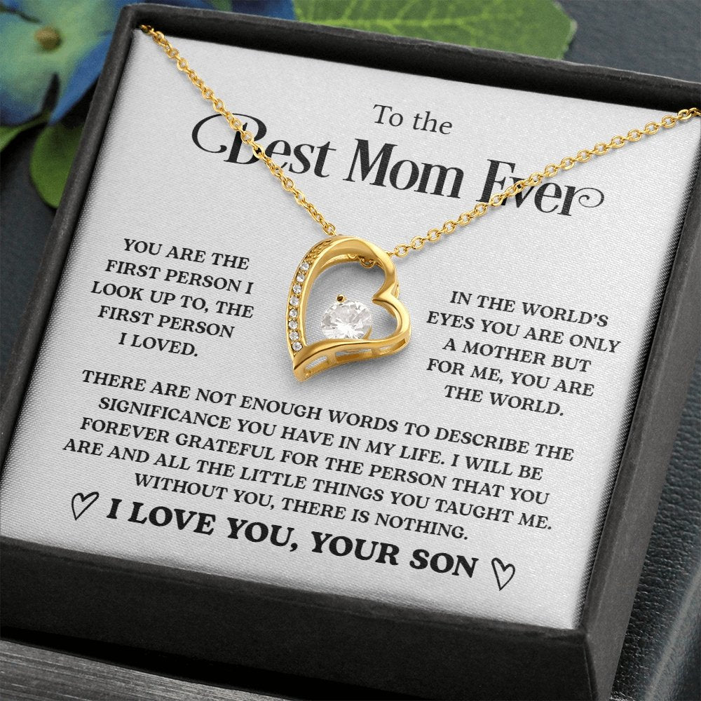 To The Best Mom Ever | You Are The first Person | Jewelry | C30025TG, C30025TR, lx-C30025, PB23-WOOD, PROD-2058869, PT-781, TNM-1, USER-43062 | TageUnlimited