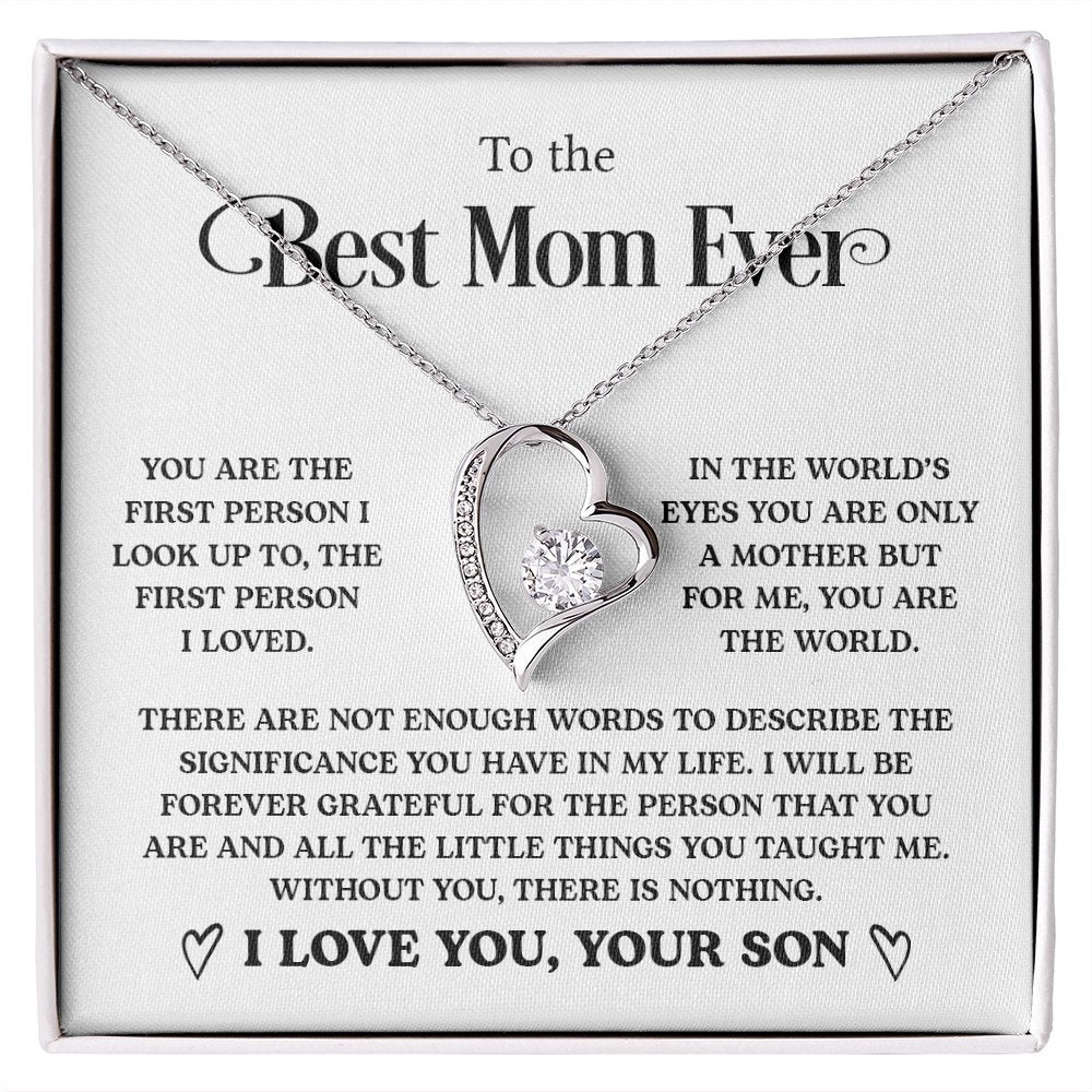 To The Best Mom Ever | You Are The first Person | Jewelry | C30025TG, C30025TR, lx-C30025, PB23-WOOD, PROD-2058869, PT-781, TNM-1, USER-43062 | TageUnlimited