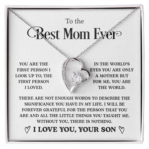 To The Best Mom Ever | You Are The first Person | Jewelry | C30025TG, C30025TR, lx-C30025, PB23-WOOD, PROD-2058869, PT-781, TNM-1, USER-43062 | TageUnlimited