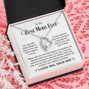 To The Best Mom Ever | You Are The first Person | Jewelry | C30025TG, C30025TR, lx-C30025, PB23-WOOD, PROD-2058869, PT-781, TNM-1, USER-43062 | TageUnlimited