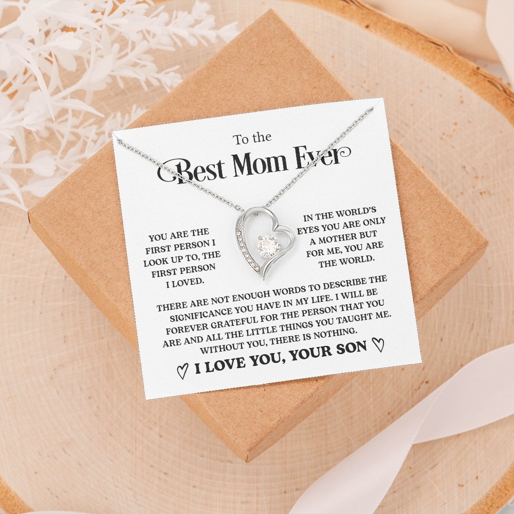 To The Best Mom Ever | You Are The first Person | Jewelry | C30025TG, C30025TR, lx-C30025, PB23-WOOD, PROD-2058869, PT-781, TNM-1, USER-43062 | TageUnlimited