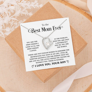 To The Best Mom Ever | You Are The first Person | Jewelry | C30025TG, C30025TR, lx-C30025, PB23-WOOD, PROD-2058869, PT-781, TNM-1, USER-43062 | TageUnlimited