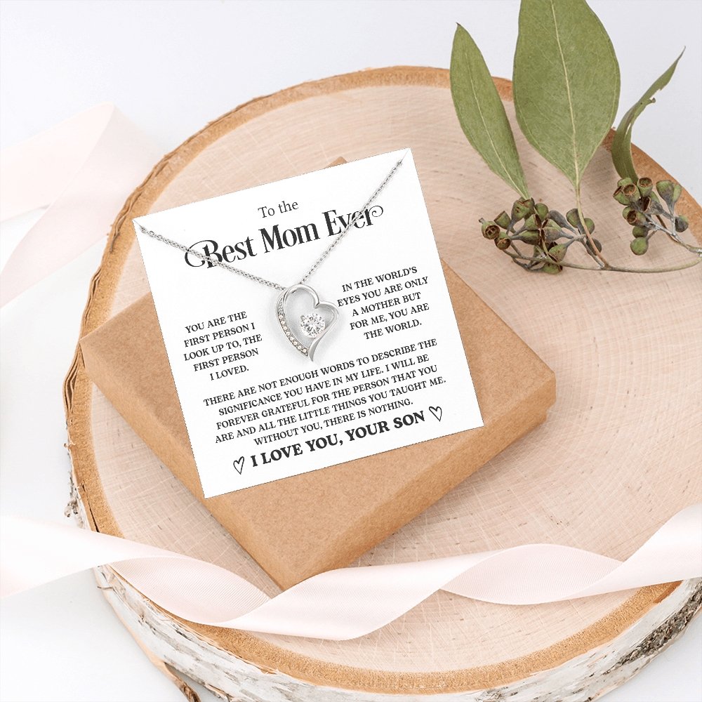 To The Best Mom Ever | You Are The first Person | Jewelry | C30025TG, C30025TR, lx-C30025, PB23-WOOD, PROD-2058869, PT-781, TNM-1, USER-43062 | TageUnlimited