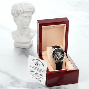 To The Greatest Dad Gift Watch | Thank You Dad For Always Being There | Jewelry | PB24-WOOD, PROD-2219694, PT-4320, USER-43062, W30044 | TageUnlimited