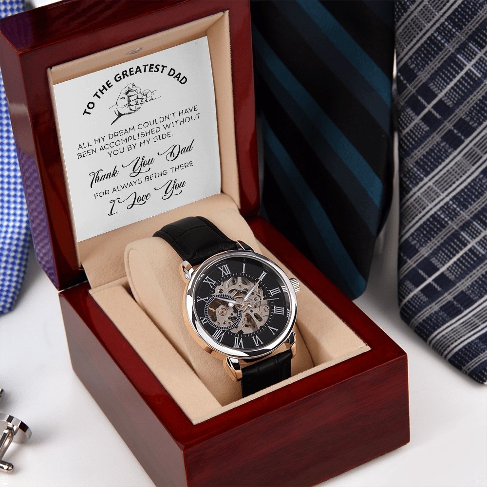 To The Greatest Dad Gift Watch | Thank You Dad For Always Being There | Jewelry | PB24-WOOD, PROD-2219694, PT-4320, USER-43062, W30044 | TageUnlimited