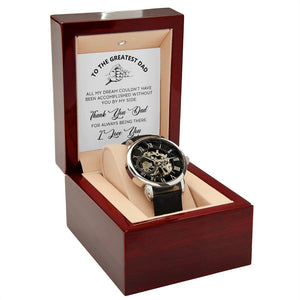 To The Greatest Dad Gift Watch | Thank You Dad For Always Being There | Jewelry | PB24-WOOD, PROD-2219694, PT-4320, USER-43062, W30044 | TageUnlimited