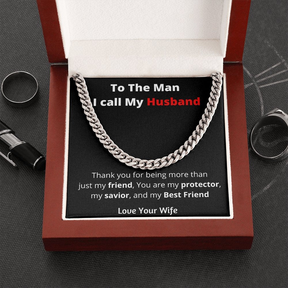 To the Man I call my Husband | Cuban Chain | Jewelry | C30184T, C30184TG, lx-C30184, PB23-WOOD, PROD-2169863, PT-1772, USER-43062 | TageUnlimited