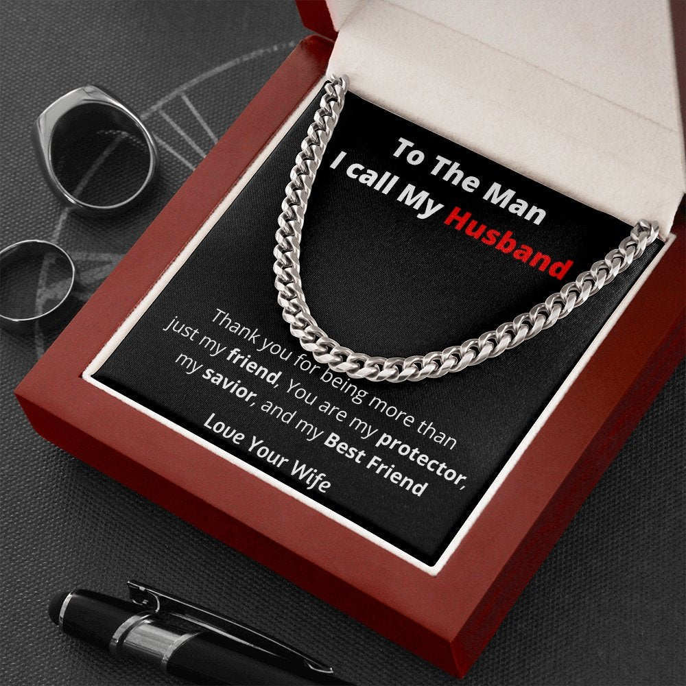To the Man I call my Husband | Cuban Chain | Jewelry | C30184T, C30184TG, lx-C30184, PB23-WOOD, PROD-2169863, PT-1772, USER-43062 | TageUnlimited