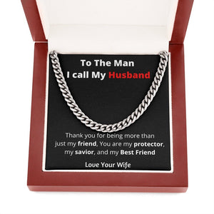 To the Man I call my Husband | Cuban Chain | Jewelry | C30184T, C30184TG, lx-C30184, PB23-WOOD, PROD-2169863, PT-1772, USER-43062 | TageUnlimited