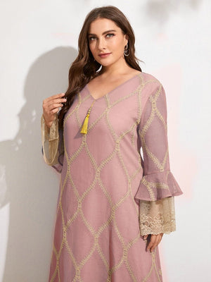 TOLEEN Women Plus Size Maxi Dresses  Spring Large Long Abaya Casual Elegant Evening Party Festival Muslim Oversized Clothing | TageUnlimited