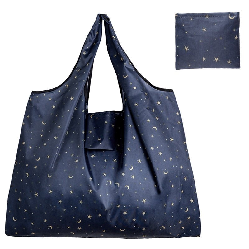 Tote ECO Reusable Polyester Portable Shoulder Women&#39;s Handbags Folding Pouch Shopping Bag Storage Travel Grocery Fashion Pocket | 0 | TageUnlimited