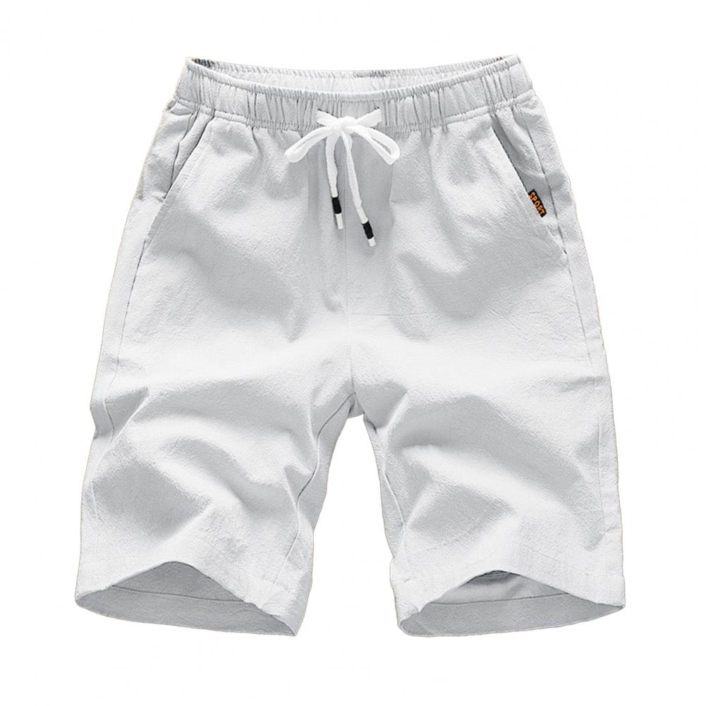Trendy Men Shorts Summer Mid-Waist Thin Elastic Waist Knee Length Pants Short Pants Ice Silk | TageUnlimited
