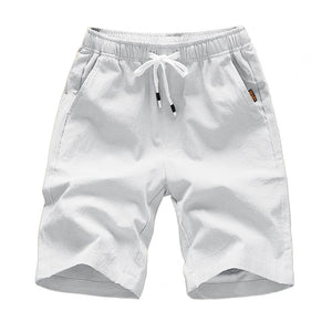 Trendy Men Shorts Summer Mid-Waist Thin Elastic Waist Knee Length Pants Short Pants Ice Silk | TageUnlimited