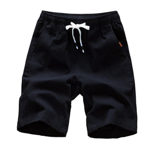 Trendy Men Shorts Summer Mid-Waist Thin Elastic Waist Knee Length Pants Short Pants Ice Silk | TageUnlimited