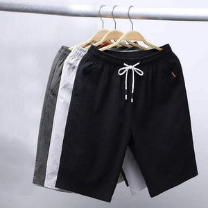 Trendy Men Shorts Summer Mid-Waist Thin Elastic Waist Knee Length Pants Short Pants Ice Silk | TageUnlimited